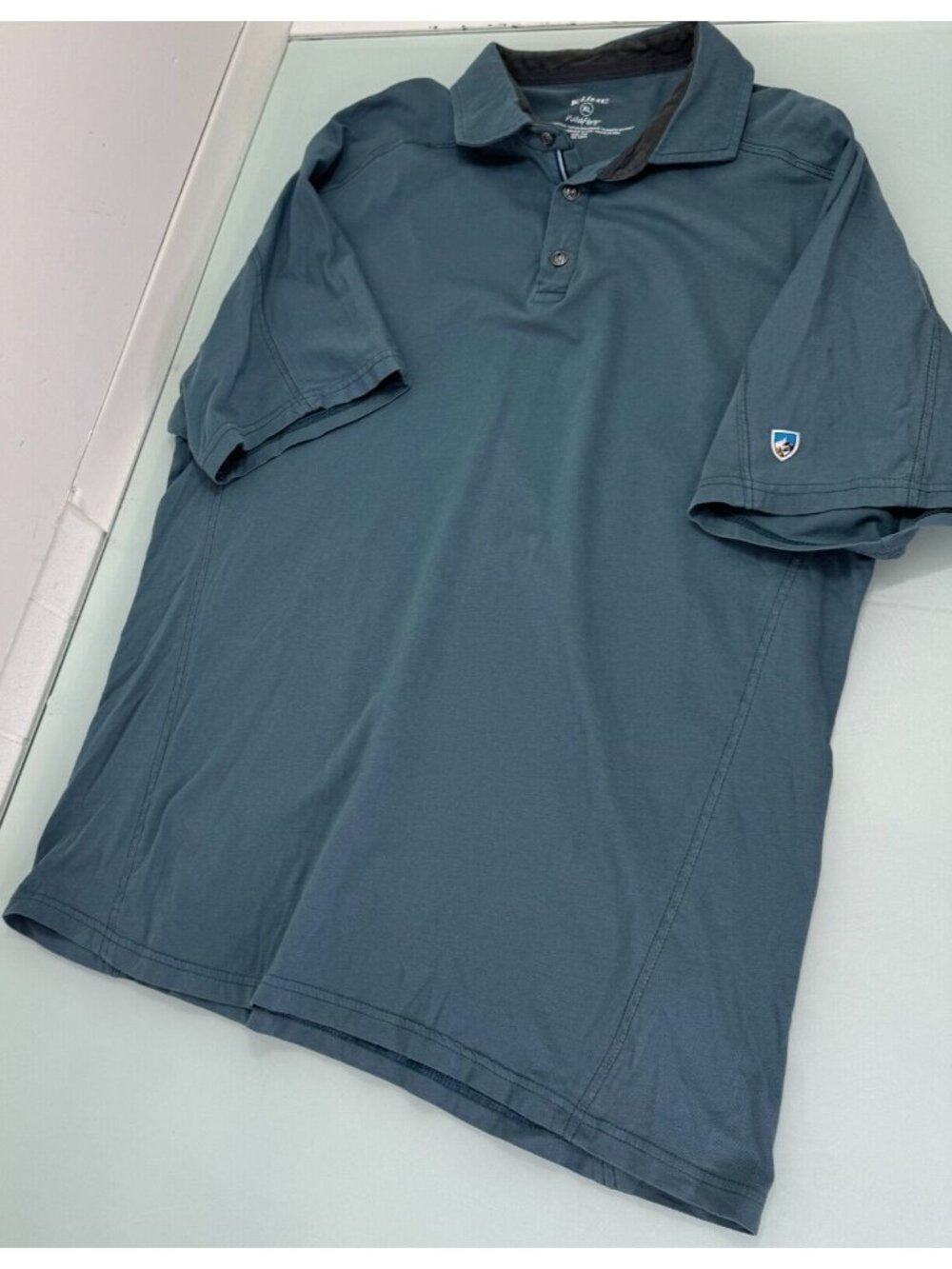 Kuhl Wafarer Wildfibre Polo Shirt Men XL 100% Organic Cotton Lightweight Hiking